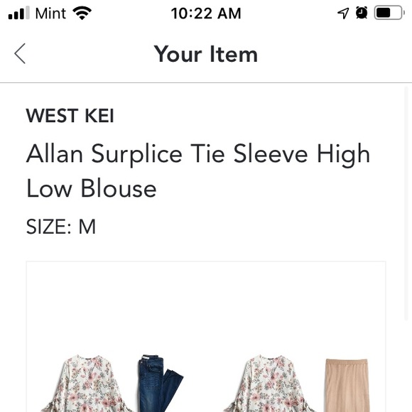 NWT- Size M. West Kei high low shirt - Picture 4 of 4